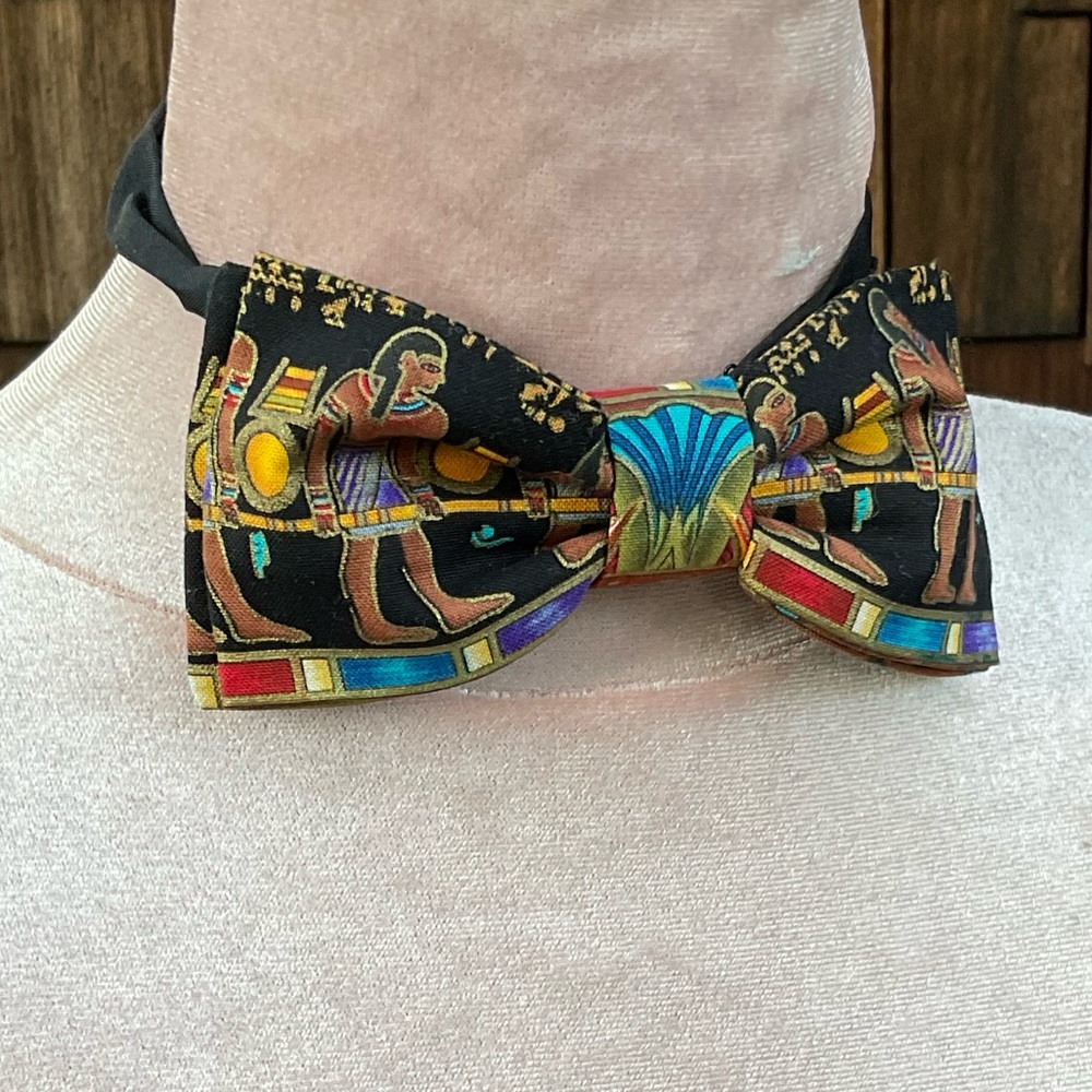 Festive Egyptian motif classic bowtie bow tie unisex colorful